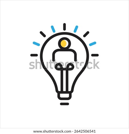 Vector multi color icon for conclusion