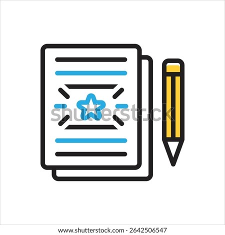 Vector multi color icon for conclusion