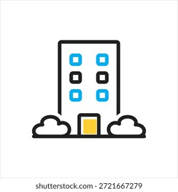 Vector icono multicolor para condominio