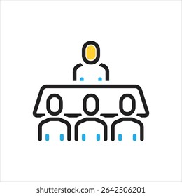 Vector multi color icon for conference