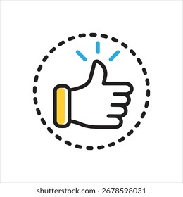 Vektor mehrfarbiges Symbol für zuversichtlich
