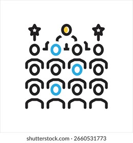 Vector multi color icon for congress