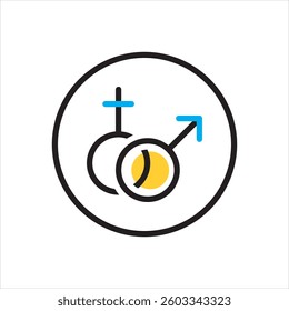 Vector multi color icon for consent