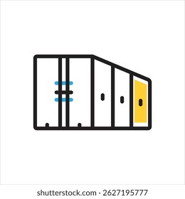 Ícone de vetor com várias cores para contêiner