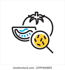 Vector multi color icon for contaminant analysis