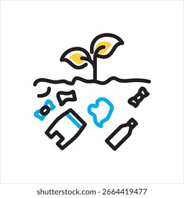 Vector multi color icon for contamination