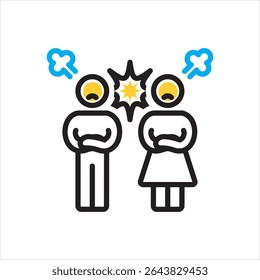 Ícone de vetor de várias cores para contencioso