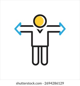 Vector multi color icon for contrary