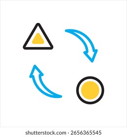 Vector icono multicolor para convertir