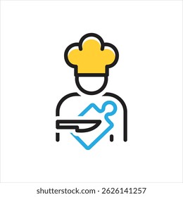 Vector multi color icon for cook