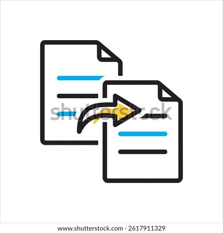 Vector multi color icon for copy