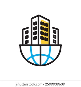 Vector multi color icon for corporation