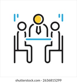 Vector multi color icon for council