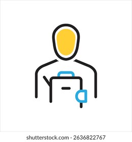 Vector multi color icon for counselor