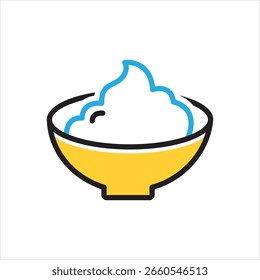 Icono multicolor del Vector para la crema