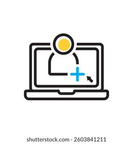 Vector multi color icon for create account