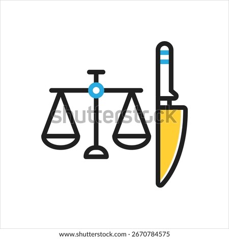 Vector multi color icon for criminal