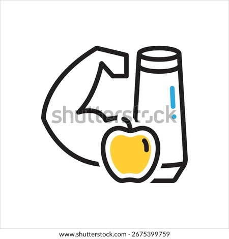 Vector multi color icon for crucial