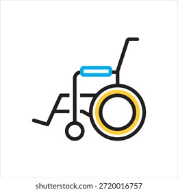Vector icono multicolor para muletas