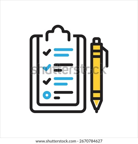 Vector multi color icon for curriculum