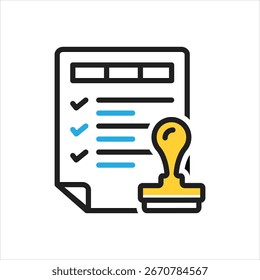 Vector multi color icon for custom