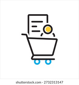 Vector multi color icon for customer profile