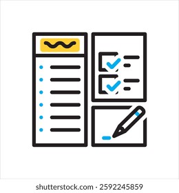 Vector multi color icon for daily dockets