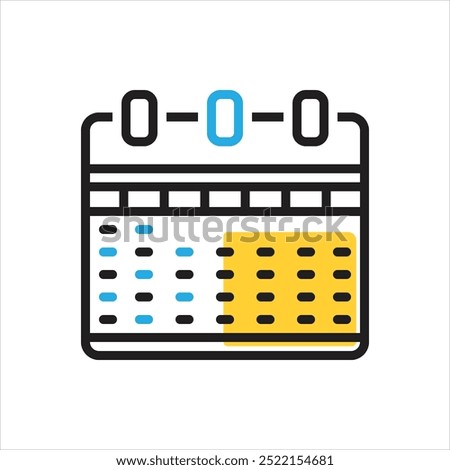 Vector multi color icon for daily