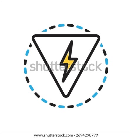 Vector multi color icon for danger