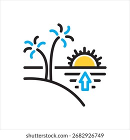 Vector multi color icon for dawn