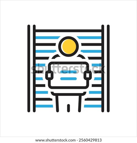 Vector multi color icon for defendant