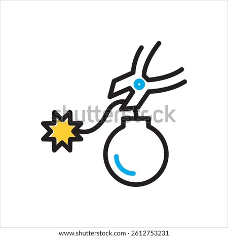 Vector multi color icon for defuse