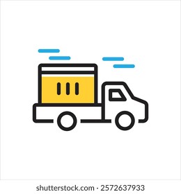 Vector multi color icon for delivery