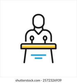 Vector multi color icon for democratic