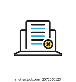 Vector multi color icon for deny