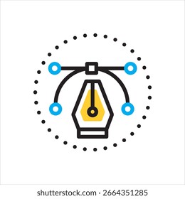 Vector multi color icon for design