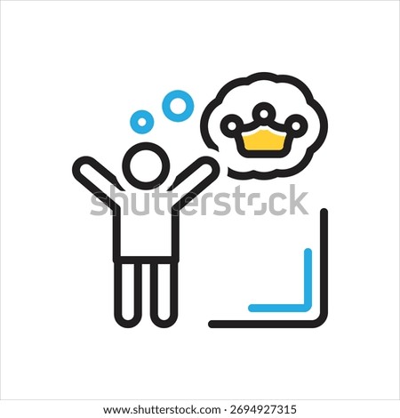 Vector multi color icon for desire