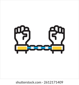 Vector multi color icon for detainment