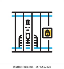 Vector multi color icon for detention