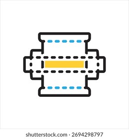 Vector multi color icon for dies