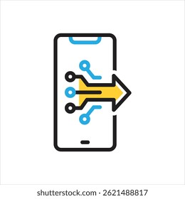 Vector multi color icon for digital