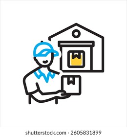 Vector multi color icon for direct suppliers