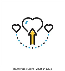 Vector multi color icon for direct