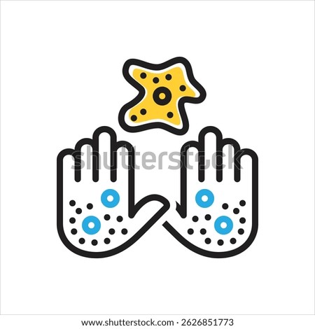 Vector multi color icon for dirty