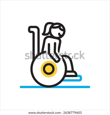 Vector multi color icon for disability