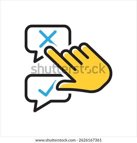 Vector multi color icon for disagree