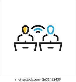 Vector multi color icon for discourse