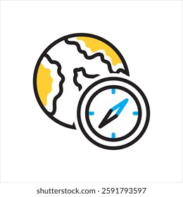 Vector multi color icon for discover