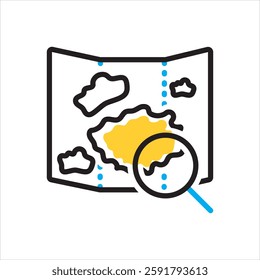 Vector multi color icon for discover;