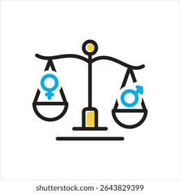 Vector multi color icon for discriminatory